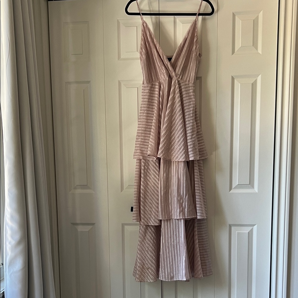 House of Harlow 1960 Blush Layered High-Low Dress